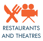 restaurants and theatres